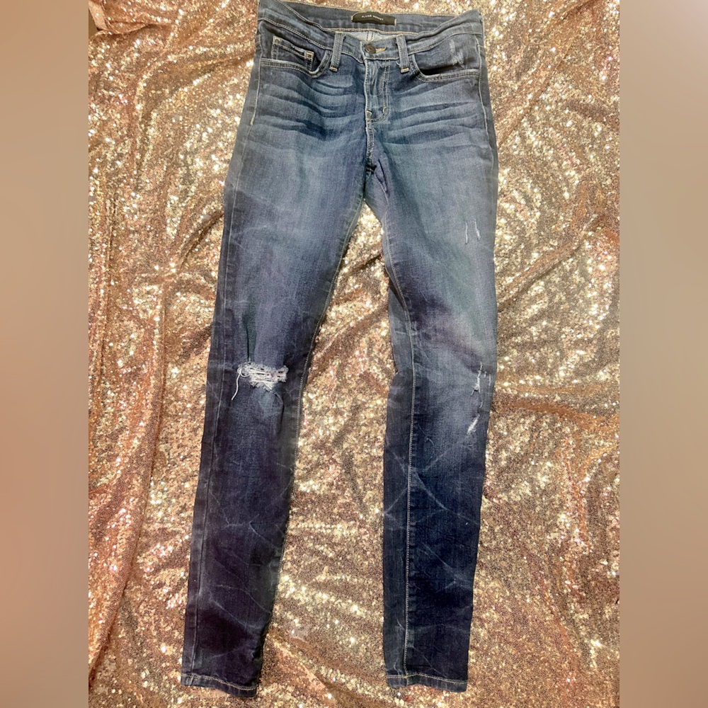 Juniors size 25 flying monkey dark denim jeans